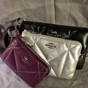 Coach Quilted Black, Silver, and Purple Clutches Sold Out In Stores